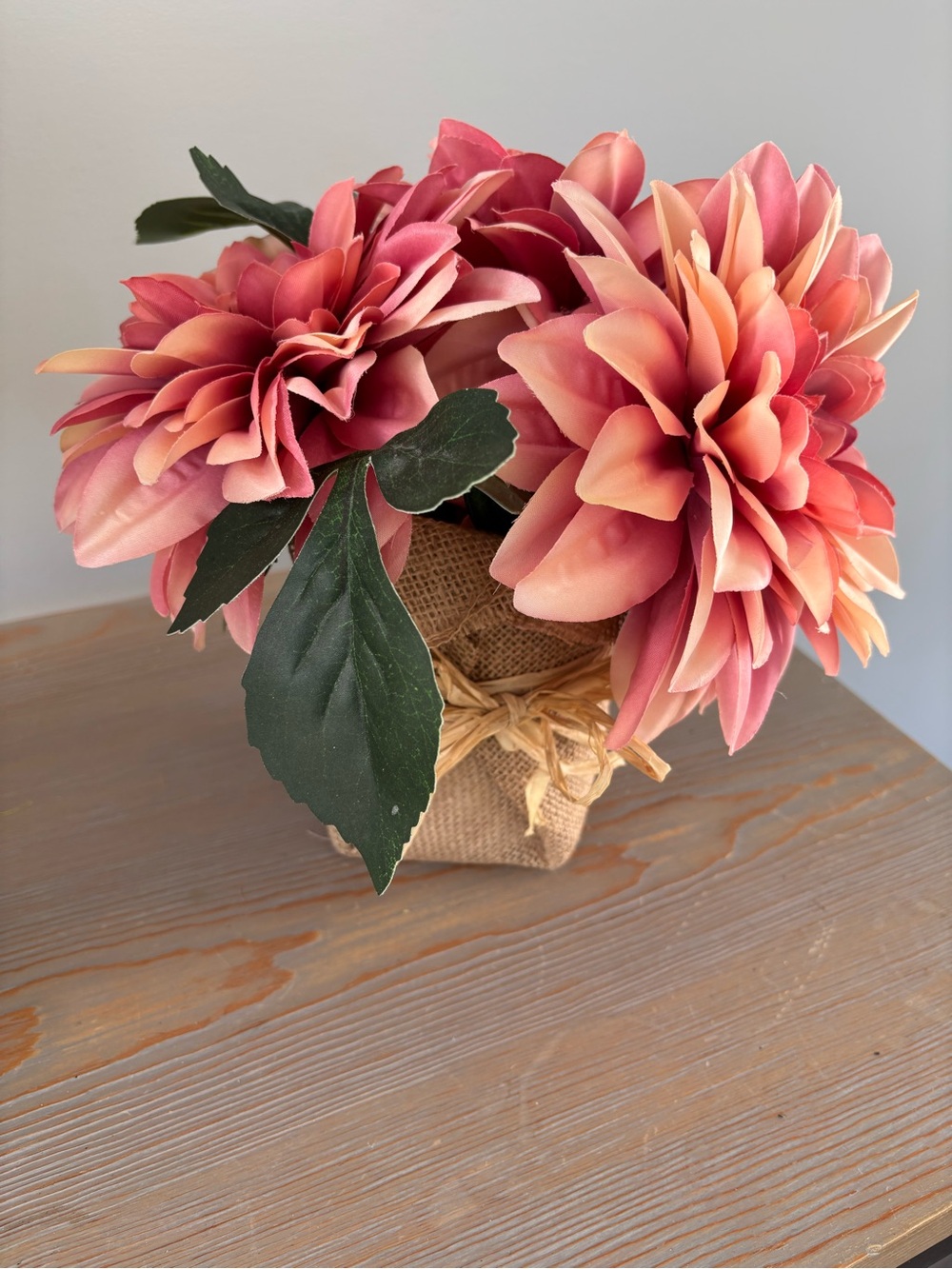 Artificial Floral Arrangement in Coral Pink - Home Accents